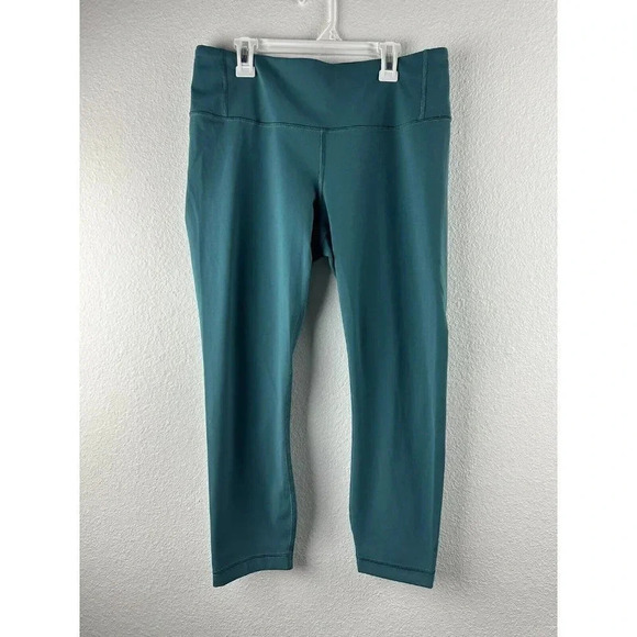 Lululemon Women Speed Wunder MR Crop Tight 23” LW6BLFS DPCV Teal Blue Size 10 - Picture 4 of 13